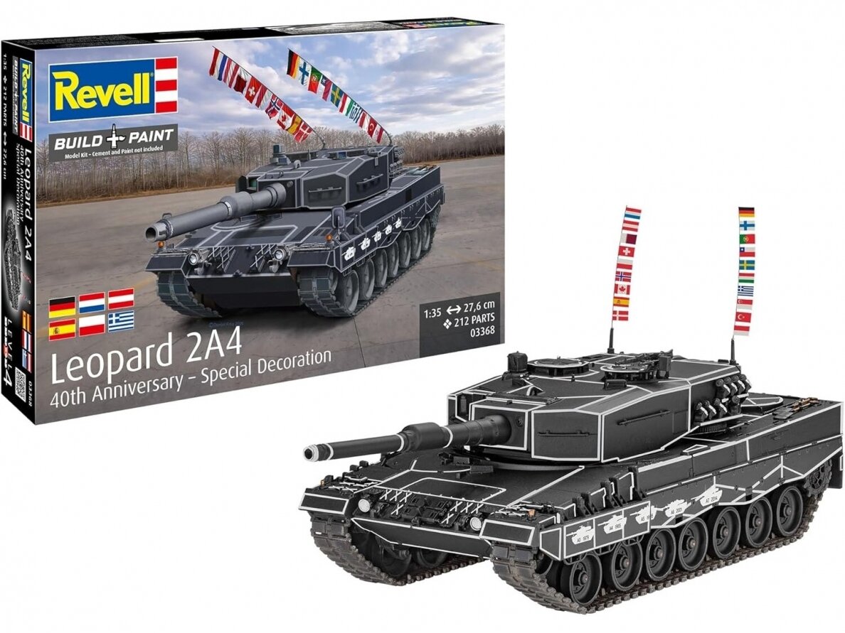 Revell - Leopard 2A4 - Special Decoration 40th Anniversary, 1/35 03368 Revell - Leopard 2A4 - Special Decoration 40th Anniversary, 1/35 03368