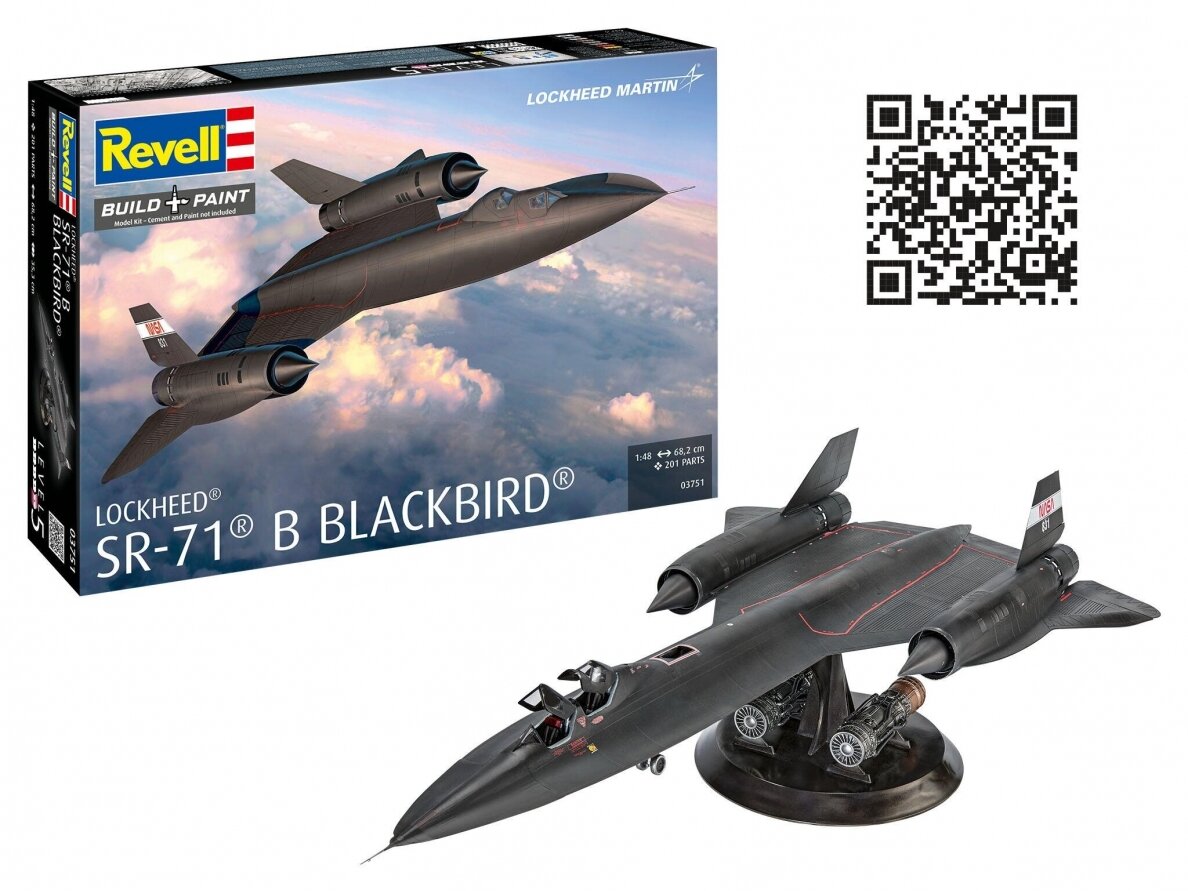Revell - Lockheed SR-71B Blackbird, 1/48, 03751 Revell - Lockheed SR-71B Blackbird, 1/48, 03751