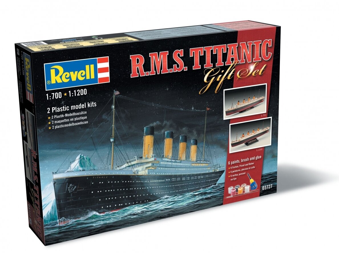Revell - R.M.S. Titanic dāvanu komplekts, 1/1200 un 1/700, 05727 1 Revell - R.M.S. Titanic dāvanu komplekts, 1/1200 un 1/700, 05727 1