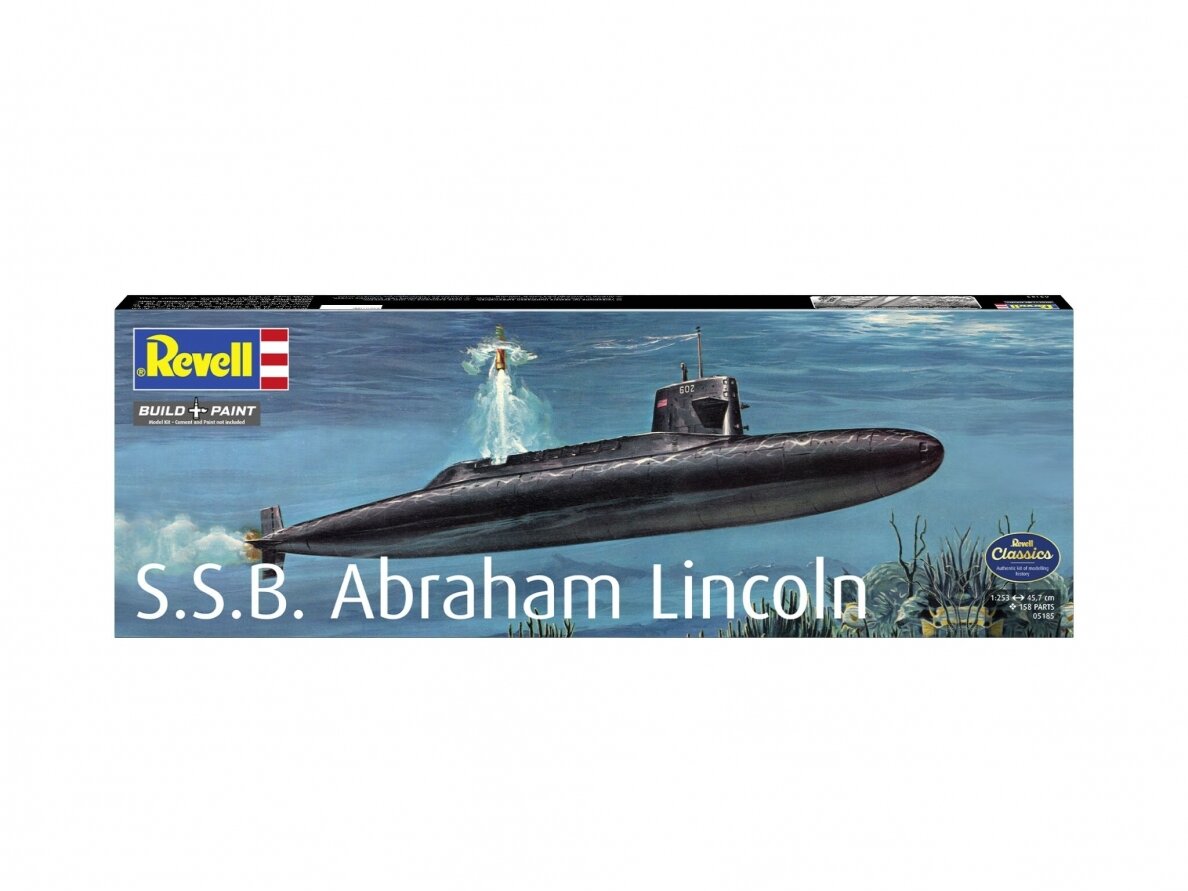 Revell - S.S.B. Abraham Lincoln with Interior, 1/253, 05185 1 Revell - S.S.B. Abraham Lincoln with Interior, 1/253, 05185 1