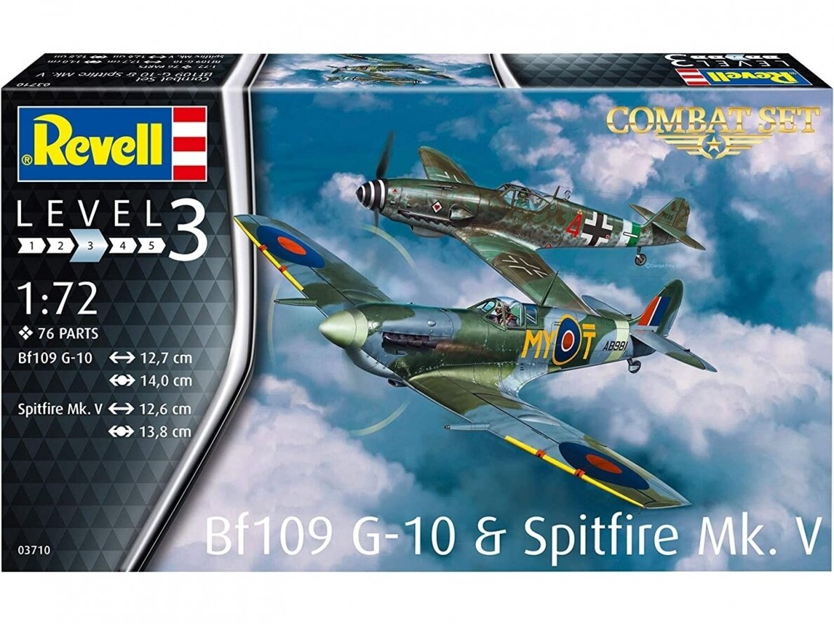 Revell - Combat Set Messerschmitt Bf109G-10 & Spitfire Mk.V, 1/72, 03710 1 Revell - Combat Set Messerschmitt Bf109G-10 & Spitfire Mk.V, 1/72, 03710 1