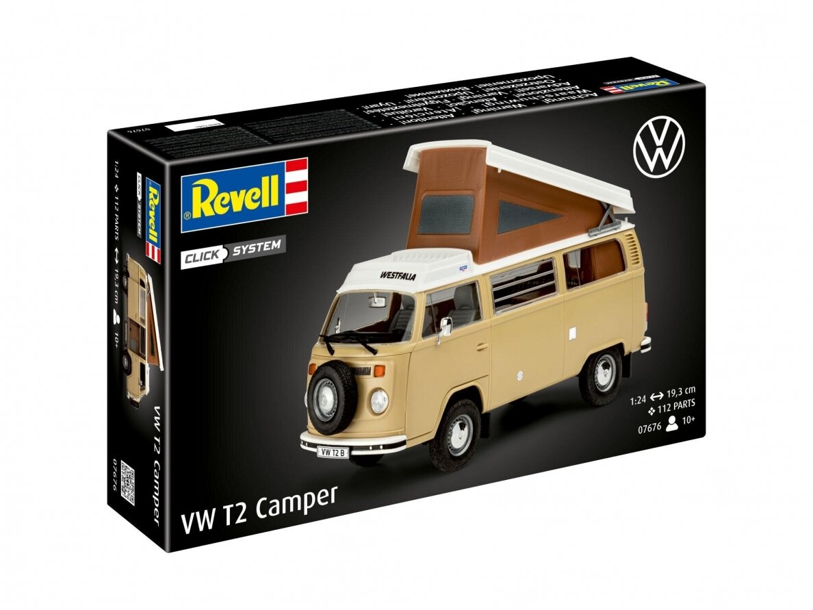 Revell - VW T2 Camper (Click System), 1/24, 07676 1 Revell - VW T2 Camper (Click System), 1/24, 07676 1