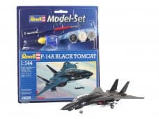 Revell - F-14A Black Tomcat dovanų komplektas, 1/144, 64029