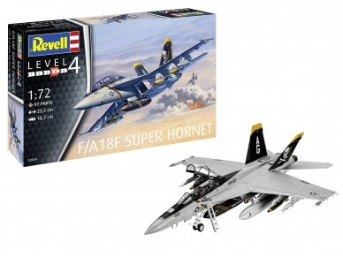Revell - F/A-18F Super Hornet Model Set, 1/72, 63834