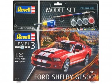 Revell - 2010 Ford Shelby GT 500 Model Set, 1/25, 67044 1