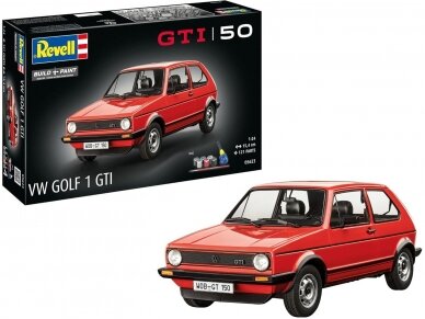 Revell - 50 Years Volkswagen Golf 1 GTI dovanų komplektas, 1/24, 05623 Revell - 50 Years Volkswagen Golf 1 GTI dovanų komplektas, 1/24, 05623
