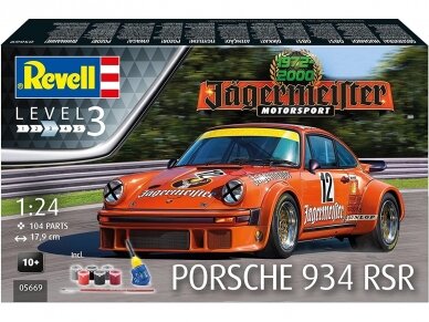 Revell - Jägermeister Motor Sport 50th Anniversary Porsche 934 RSR подарочный набор, 1/24, 05669 1