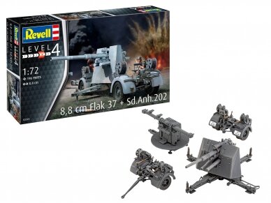 Revell - 8,8 cm Flak 37 + Sd.Anh.202, 1/72, 03325
