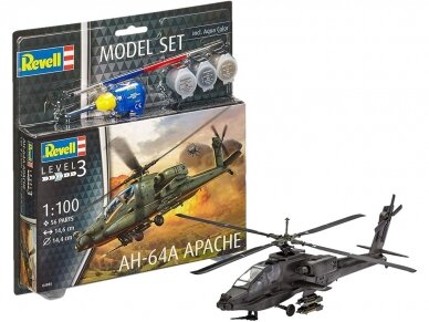 Revell - AH-64A Apache dovanų komplektas, 1/100, 64985