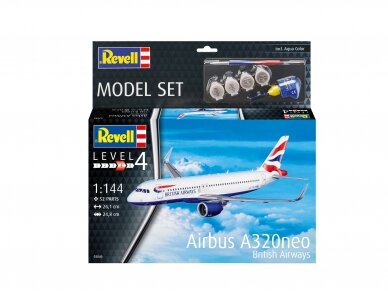 Revell - Airbus A320 neo British Airways Model Set, 1/144, 63840 1