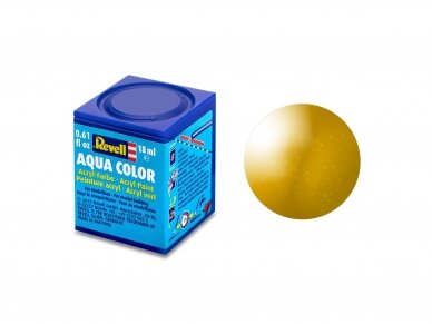 Revell - Aqua Color, Brass, Metallic, 18ml, 92 Revell - Aqua Color, Brass, Metallic, 18ml, 92