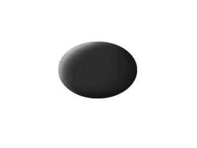 Revell - Aqua Color, Tar Black, Matt, 18ml, 06 1