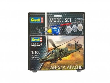 Revell - AH-64A Apache dovanų komplektas, 1/100, 64985 1