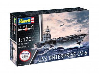 Revell - USS Enterprise CV-6 подарочный набор, 1/1200, 75824 1 Revell - USS Enterprise CV-6 подарочный набор, 1/1200, 75824 1