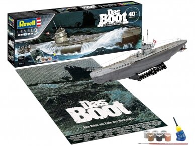 Revell - Das Boot U-Boot Typ VII C Collector's Edition - 40th Anniversary dovanų komplektas, 1/144, 05675 2