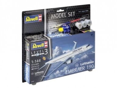 Revell - Embraer 190 "Lufthansa" Model Set, 1/144, 63937