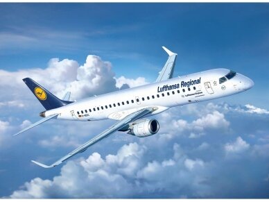 Revell - Embraer 190 "Lufthansa" dovanų komplektas, 1/144, 63937 6