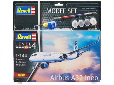 Revell - Airbus A321 Neo dovanų komplektas, 1/144, 64952