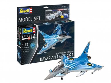 Revell - Eurofighter Typhoon"Bavarian Tiger 2021" dovanų komplektas, 1/72, 63818