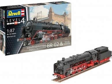 Revell - Express locomotive BR 02 & Tender 2'2'T30, 1/87, 02171