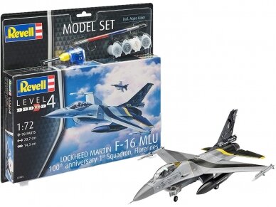 Revell - F-16 Mlu"100th Anniversary" dovanų komplektas, 1/72, 63905