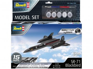 Revell - Lockheed SR-71 Blackbird easy-click-system dovanų komplektas, 1/110, 63652 1