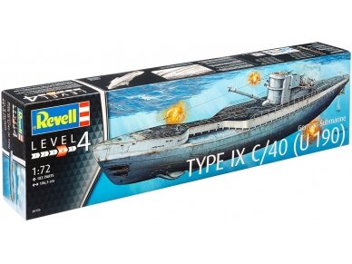 Revell - German Submarine Type IX C/40 (U190), 1/72, 05133