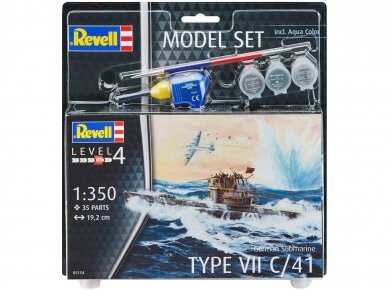 Revell - German Submarine Type VII C/41 dāvanu komplekts, 1/350, 65154 1 Revell - German Submarine Type VII C/41 dāvanu komplekts, 1/350, 65154 1
