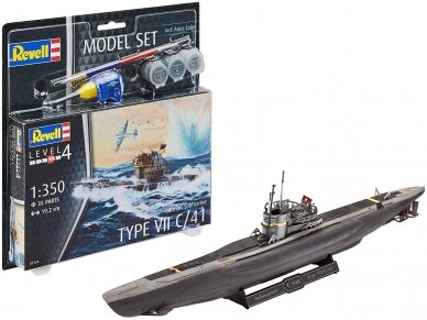 Revell - German Submarine Type VII C/41 Model Set, 1/350, 65154 Revell - German Submarine Type VII C/41 Model Set, 1/350, 65154