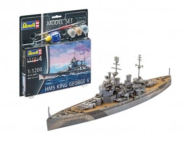 Revell - HMS King George V Model Set, 1/1200, 65161