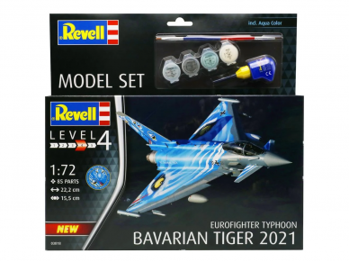 Revell - Eurofighter Typhoon"Bavarian Tiger 2021" dovanų komplektas, 1/72, 63818 1