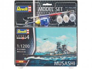 Revell - IJN Musashi dovanų komplektas, 1/1200, 66822