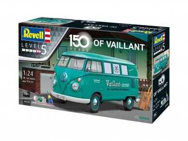 Revell - 150 years of Vaillant Volkswagen T1 Bus mudeli komplekt, 1/24, 05648 1 Revell - 150 years of Vaillant Volkswagen T1 Bus mudeli komplekt, 1/24, 05648 1