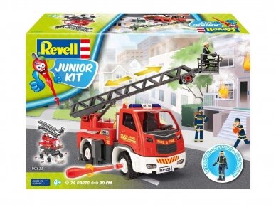 Revell - JUNIOR KIT Fire brigade ladder wagon with figure, 1/20, 00823 1