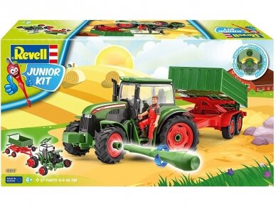 Revell - JUNIOR KIT Tractor & trailer with figure, 1/20, 00817