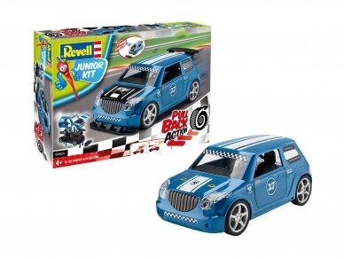 Revell - JUNIOR KIT Pull Back Rallye Car, blue, 1/20, 00834