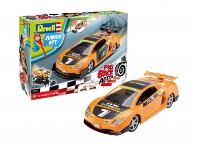 Revell - JUNIOR KIT Pull Back Racing Car, orange, 1/20, 00832