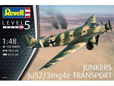 Revell - Junkers Ju52/3m Transport, 1/48, 03918