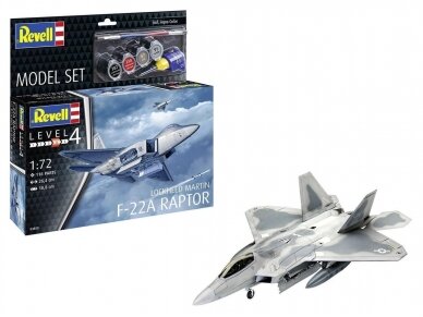 Revell - Lockheed Martin F-22A Raptor mudeli komplekt, 1/72, 63858 Revell - Lockheed Martin F-22A Raptor mudeli komplekt, 1/72, 63858