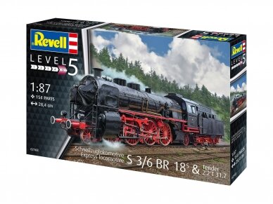 Revell - S3/6 BR18 express locomotive with tender, 1/87, 02168 1