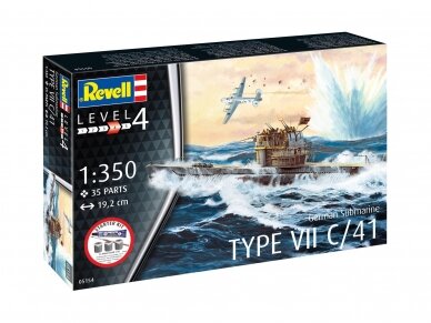 Revell - German Submarine Type VII C/41 dāvanu komplekts, 1/350, 75154 1 Revell - German Submarine Type VII C/41 dāvanu komplekts, 1/350, 75154 1