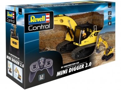 Revell - Радиоуправляемый RC Construction Vehicle Mini Digger Экскаватор, 1/18, 24638 Revell - Радиоуправляемый RC Construction Vehicle Mini Digger Экскаватор, 1/18, 24638