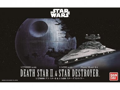 Revell - Star Wars Death Star II (1/2700000) & Star Destroyer (1/14500) (Bandai), 01207