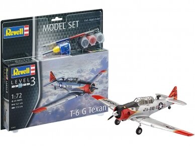 Revell - Model Set T-6 G Texan dovanų komplektas, 1/72, 63924