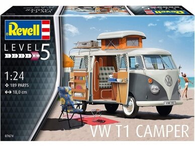 Revell - VW T1 Camper, 1/24, 07674 1