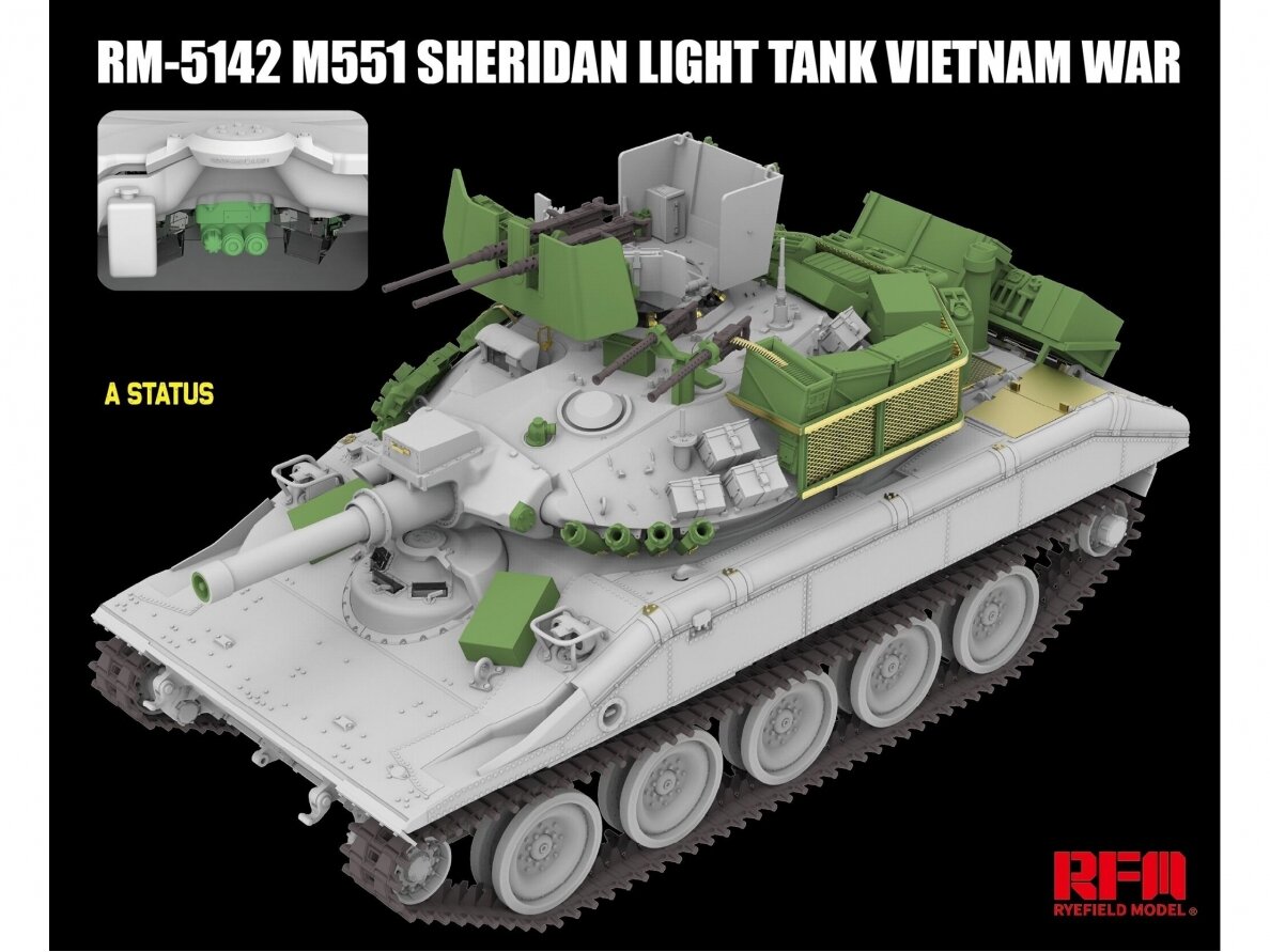 Rye Field Model - M551 Light Tank Sheridan Vietnam War, 1/35, RFM-5142 2 Rye Field Model - M551 Light Tank Sheridan Vietnam War, 1/35, RFM-5142 2