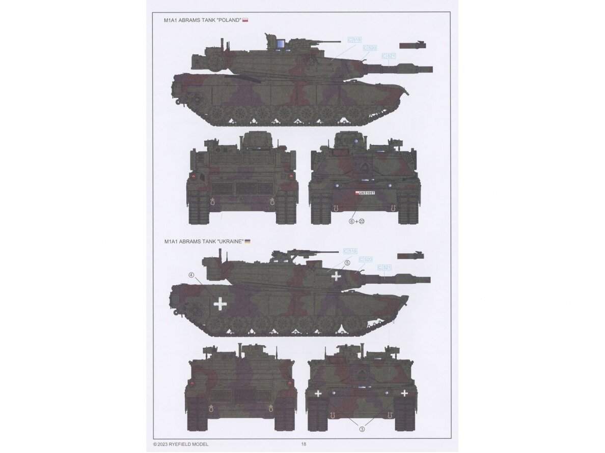 Rye Field Model - M1A1 Abrams Ukraine/Poland 2in1 Limited Edition, 1/35, RFM-5106 11
