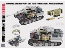 Rye Field Model - Pz.Kpfw. VI Ausf. E Tiger I Mid. Production Standard/Cut Away Parts 2in1 with full interior & workable tracks, 1/35, RFM-5100