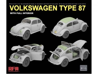 Rye Field Model - Volkswagen Beetle Type 87 w/full interior, 1/35, 5113 2