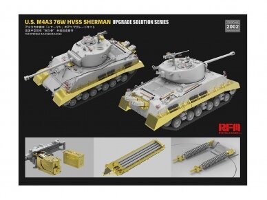Rye Field Model - Upgrade Solution for U.S. M4A3 76W HVSS Sherman (for RM-5028/RM-5042), 1/35, RM-2002 2